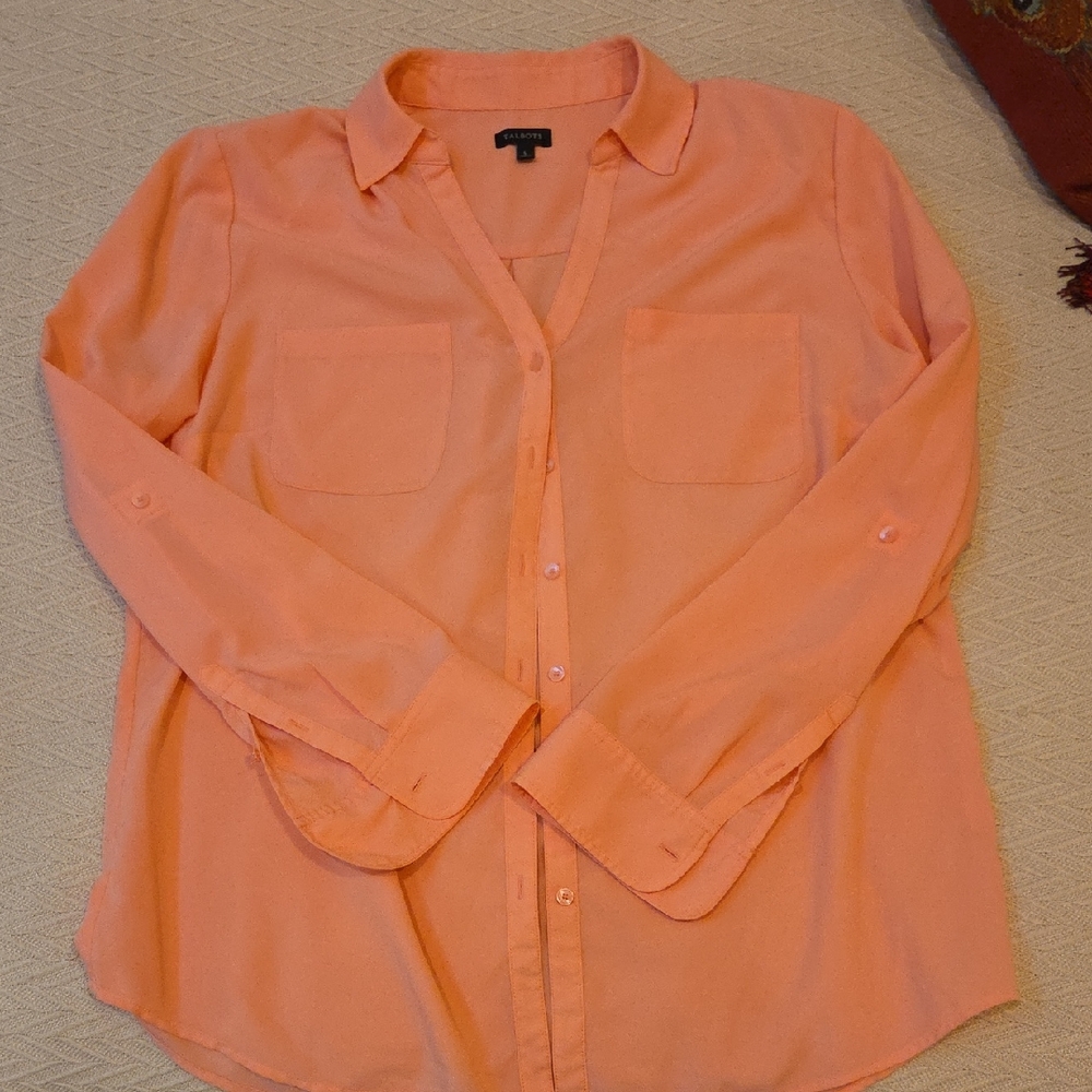 Talbots Women's  Coral Button-Down Shirt